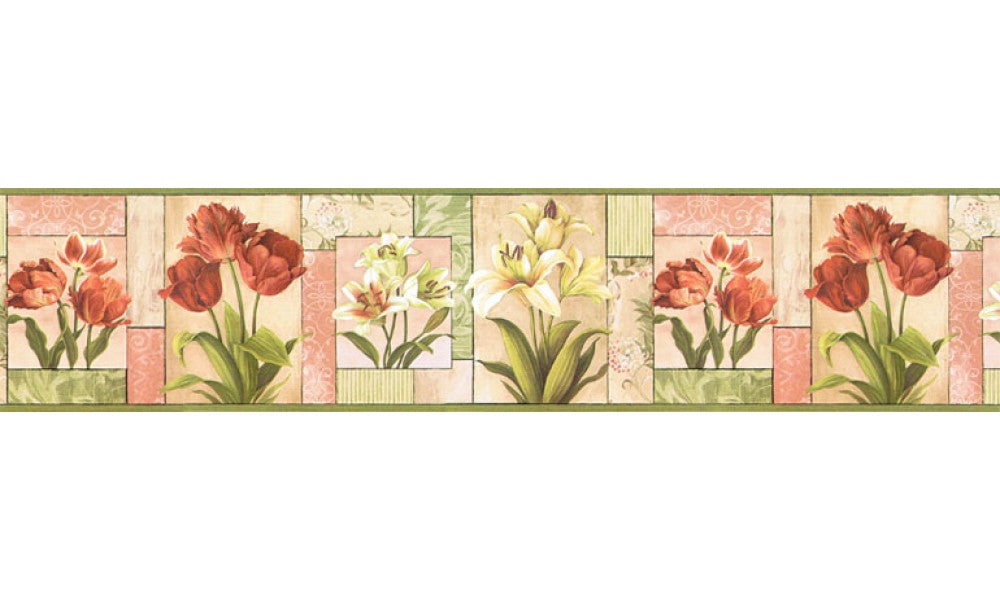 Floral NS7705B Wallpaper Border