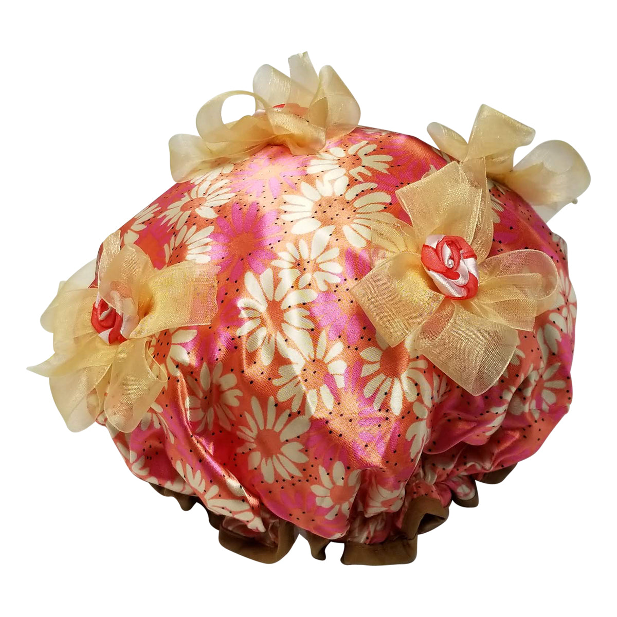 Coral Kiss Designer Shower Cap