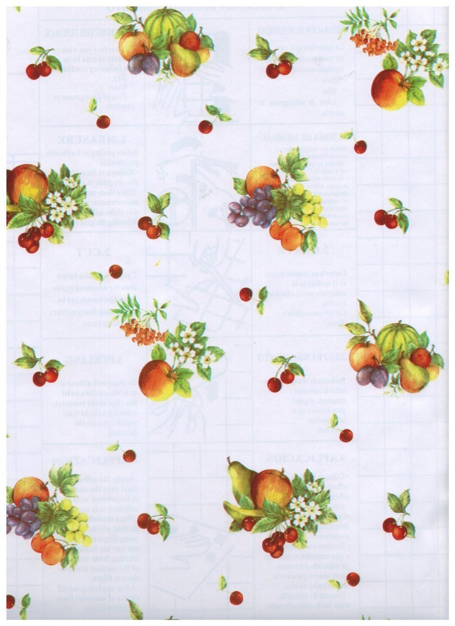 Fancy Fruit White Contact Paper