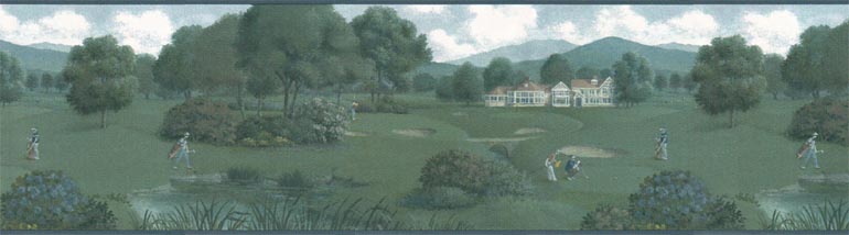Golf Golfing GL102604 Wallpaper Border