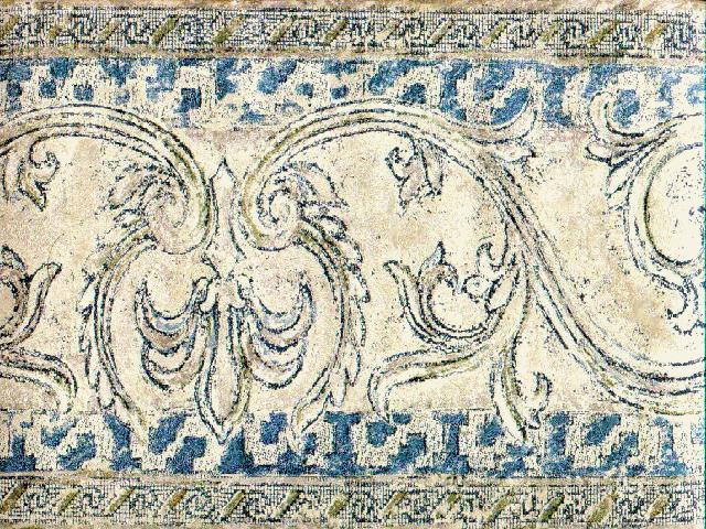 Scrolls Blue DES24963 Wallpaper Border