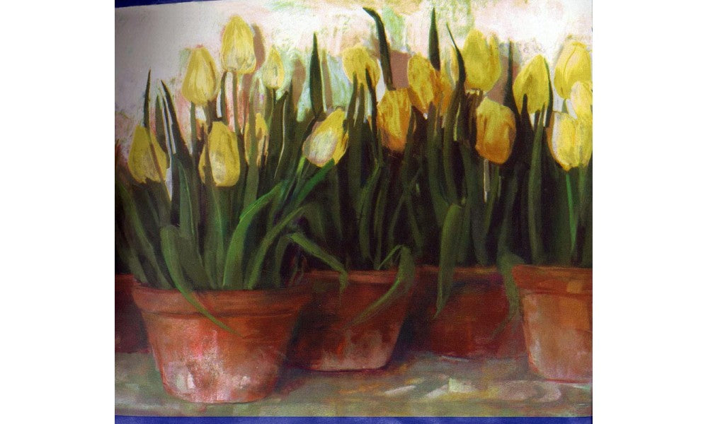 Yellow Tulips SI37121 Wallpaper Border