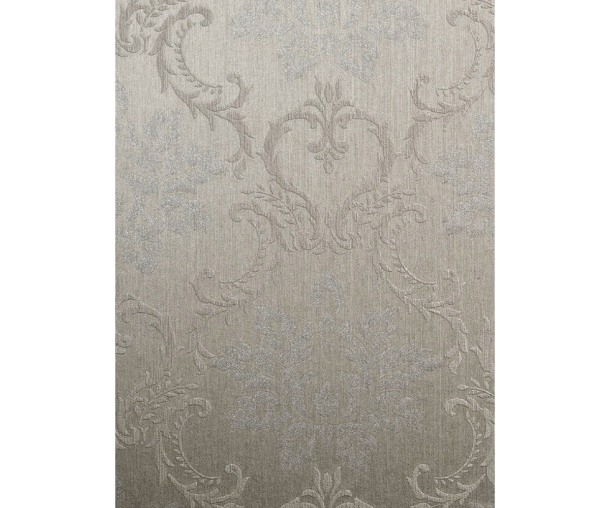 Embossed Floral Lattice Damask Dark Grey 266620 Wallpaper