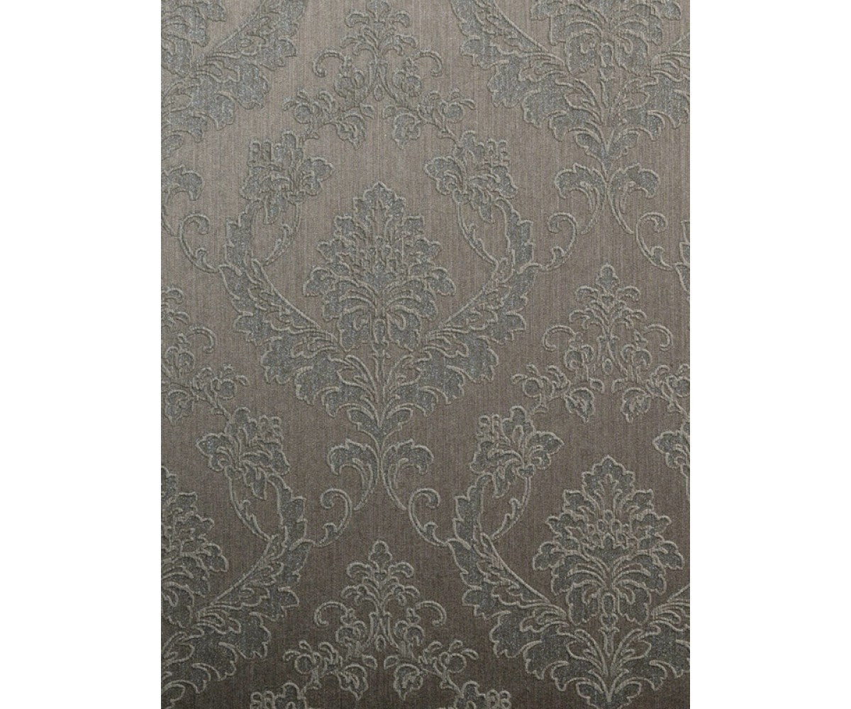 Embossed Floral Damask Black 266743 Wallpaper