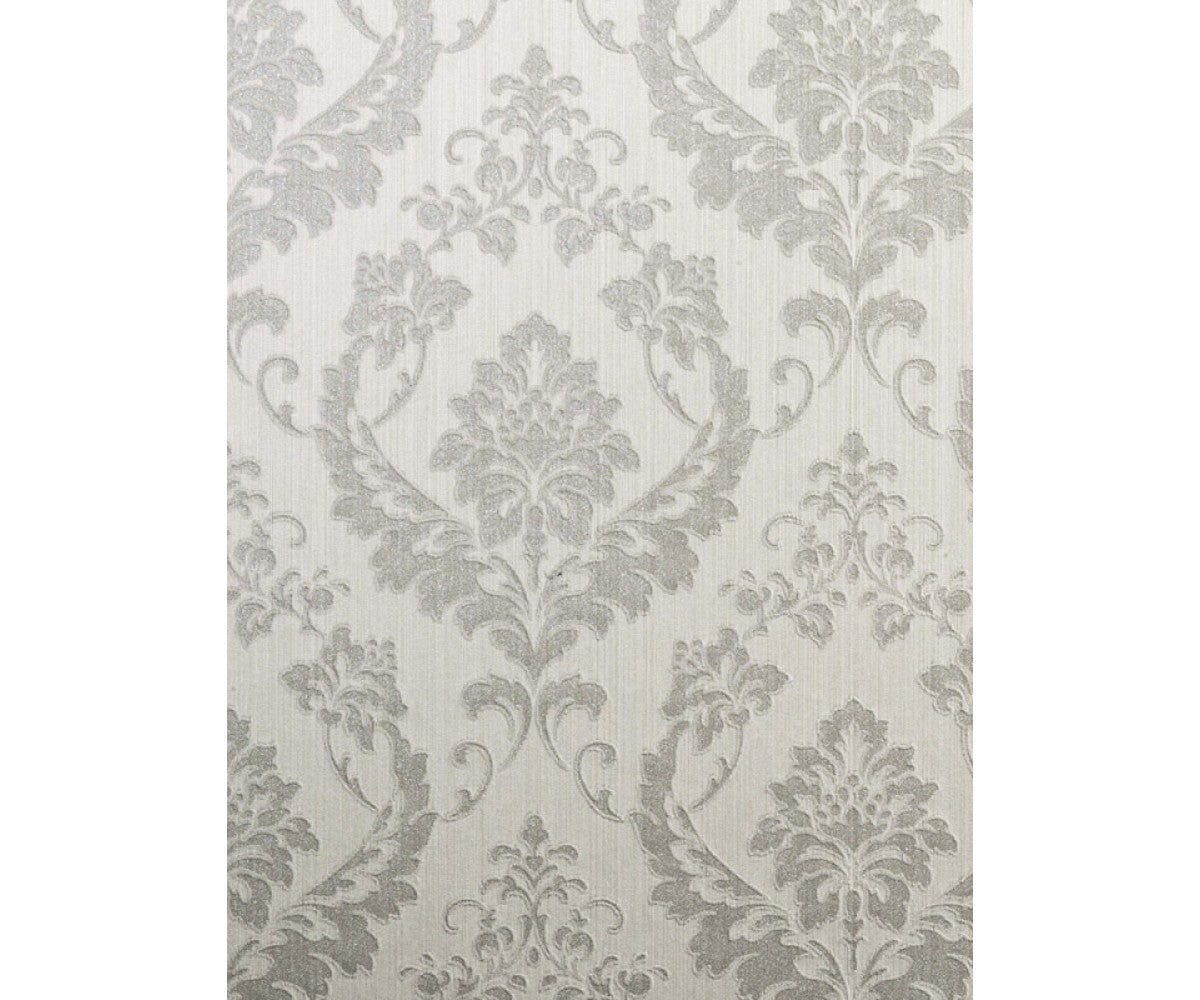 Embossed Floral Damask Grey 266767 Wallpaper
