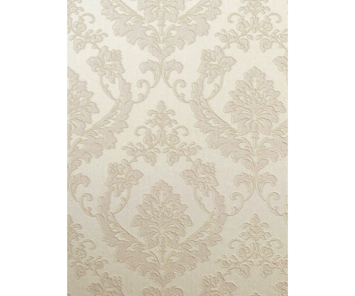 Embossed Floral Damask Beige 266774 Wallpaper