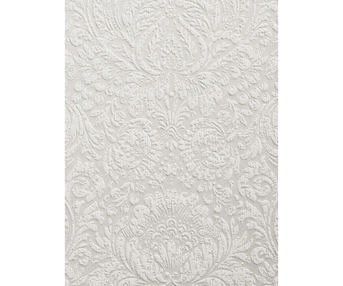 Ornated Embossed Floral Prints White 266811 Wallpaper