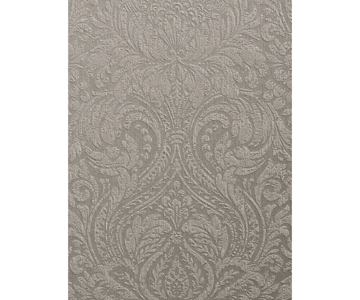 Ornated Embossed Floral Prints Dark Grey 266828 Wallpaper