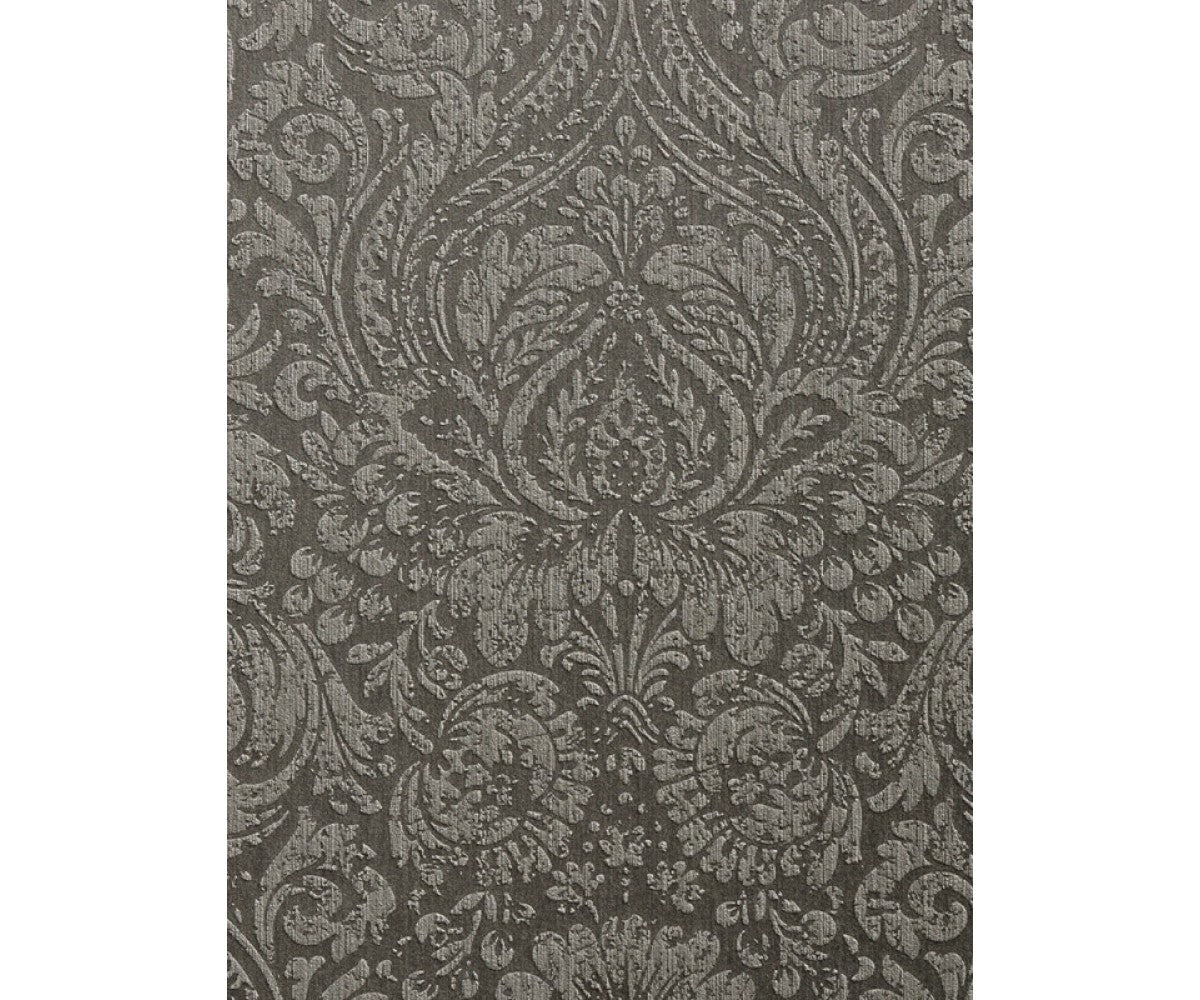 Ornated Embossed Floral Prints Black 266842 Wallpaper