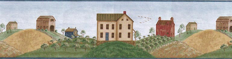 Country Sceen  AFR7134 Wallpaper Border