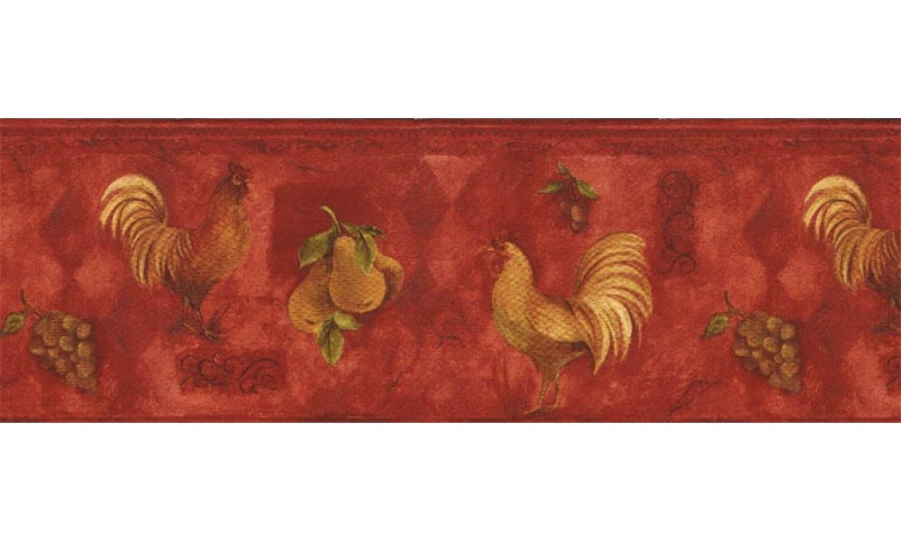 Roosters TK78255A Wallpaper Border
