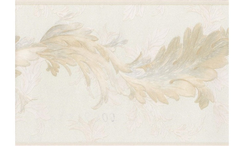 Gold Light Pink Oak Leaves 31616300 Wallpaper Border