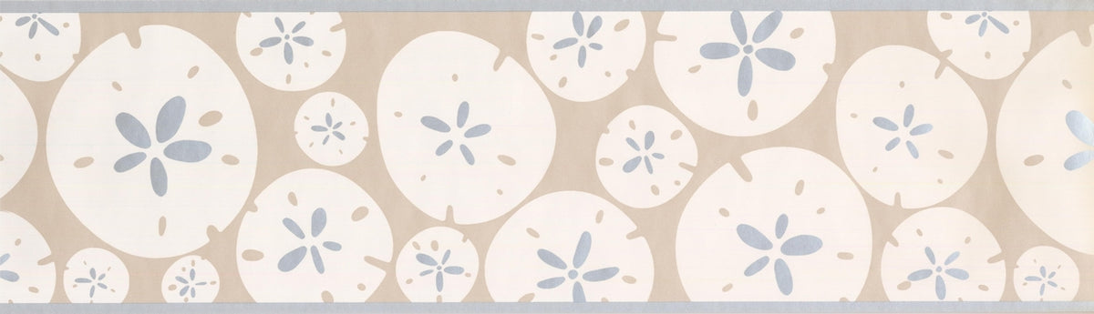 Abstract White Circles Beige Brown KB8548B Wallpaper Border