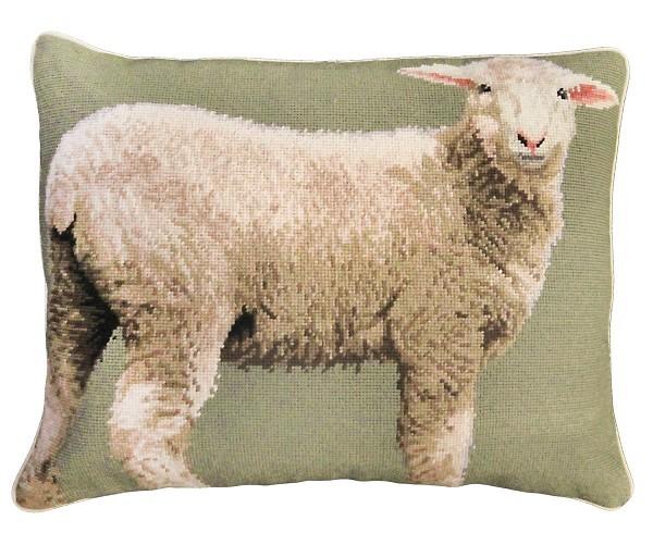 Baby Sheep 16x20 Needlepoint Pillow