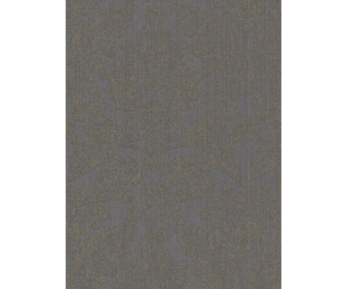 Baroque Textile Textured Metallic Black 290250 Wallpaper