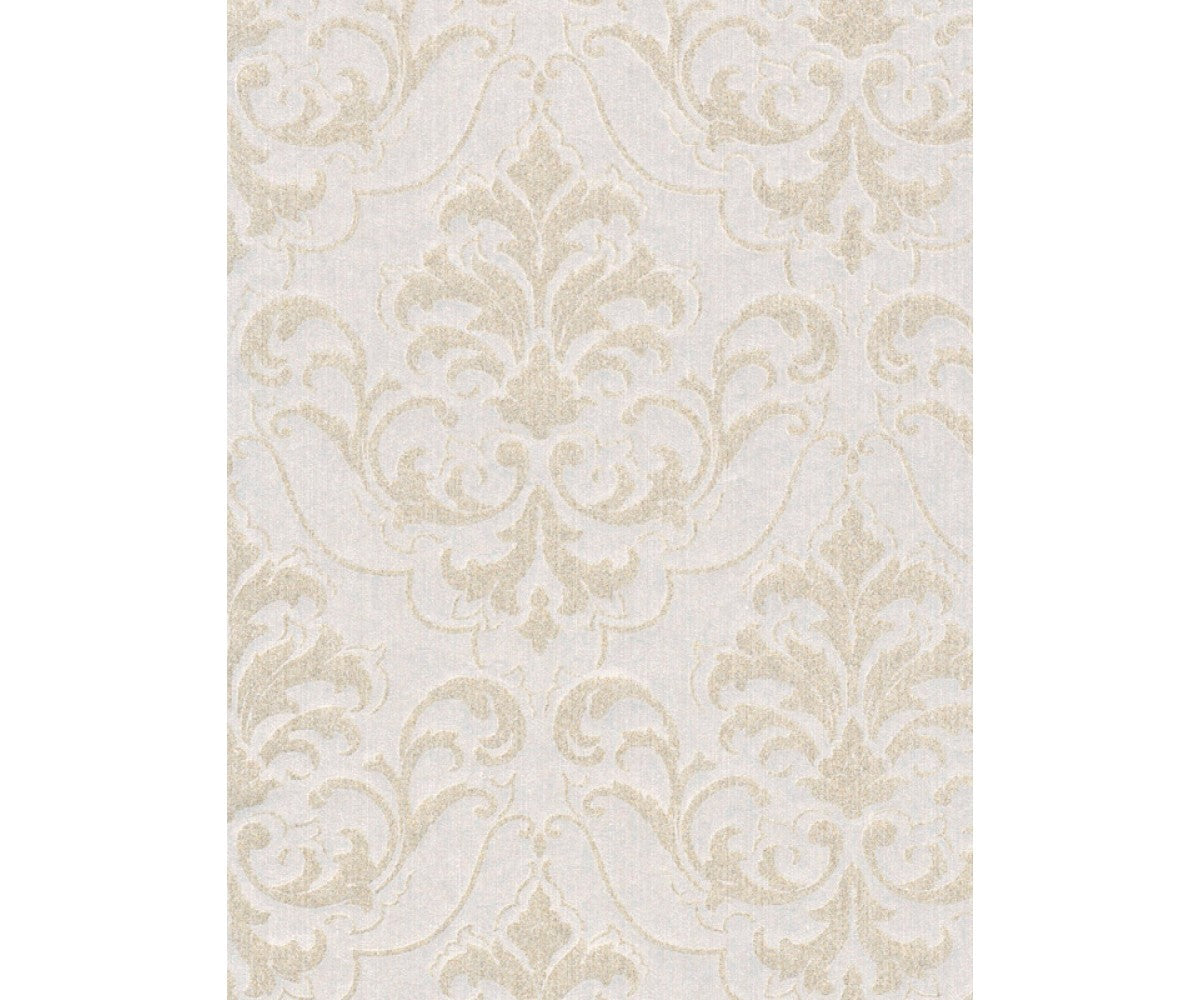 Baroque Prints Textured Metallic White 290311 Wallpaper
