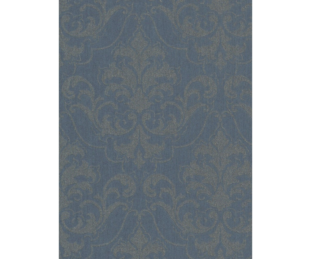 Baroque Prints Textured Metallic Blue 290366 Wallpaper