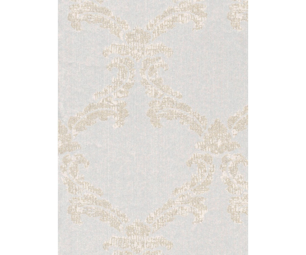 Baroque Textured Trellis Metallic White 290410 Wallpaper
