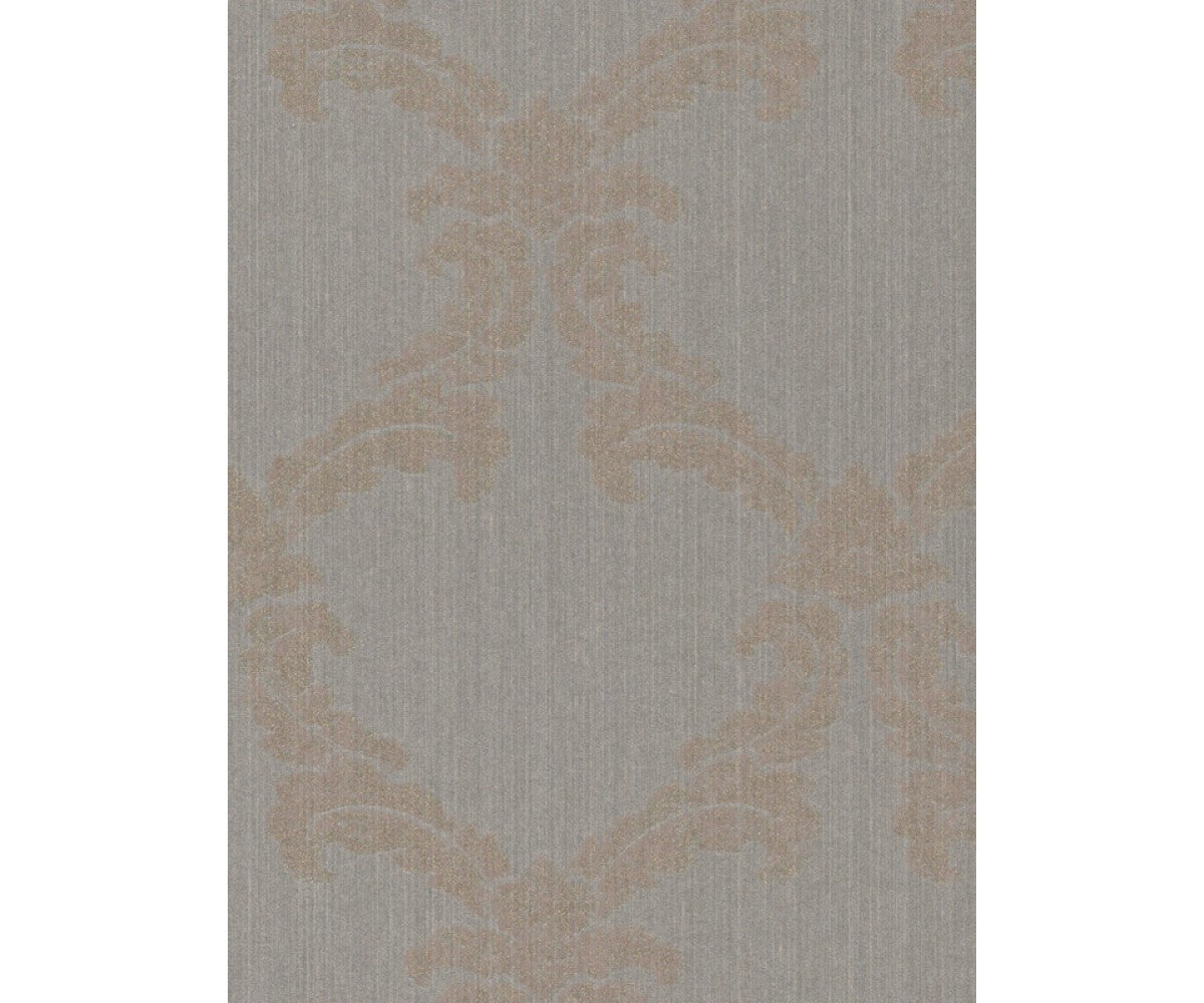 Baroque Textured Trellis Metallic Brown 290441 Wallpaper