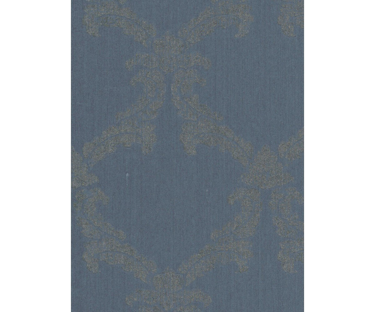 Baroque Textured Trellis Metallic Blue 290465 Wallpaper