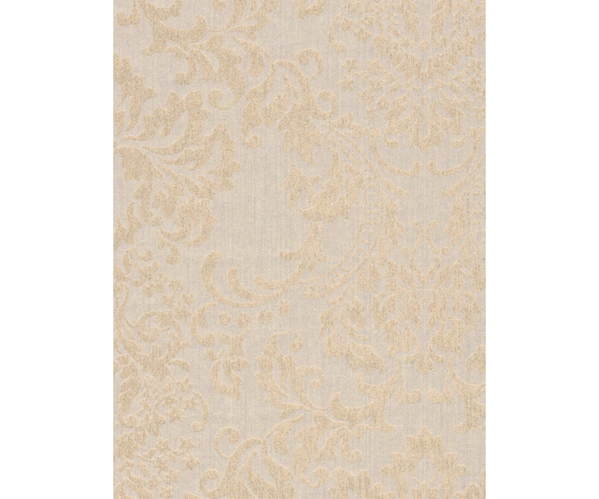 Baroque Textured Damask Metallic Cream 290526 Wallpaper