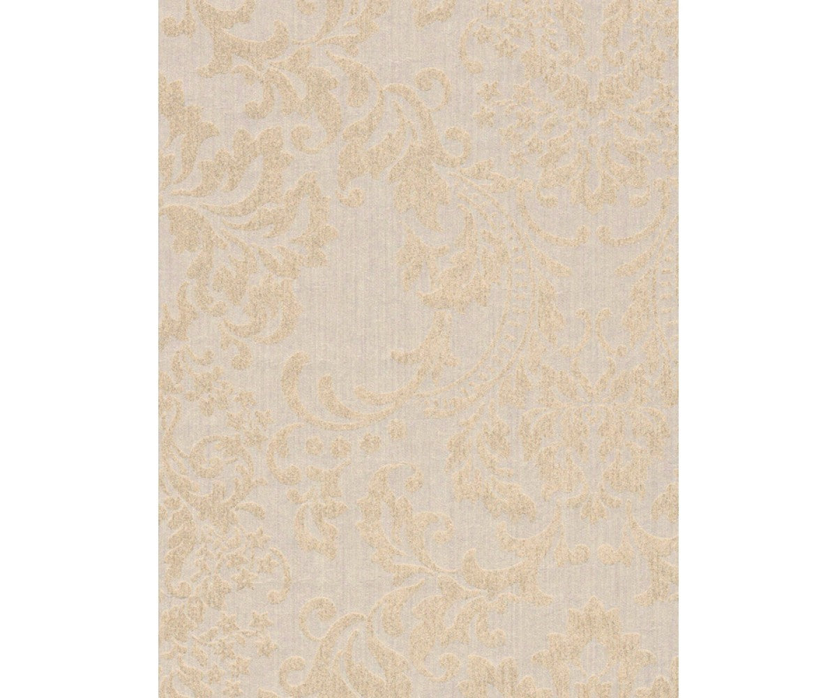 Baroque Textured Damask Metallic Cream 290526 Wallpaper