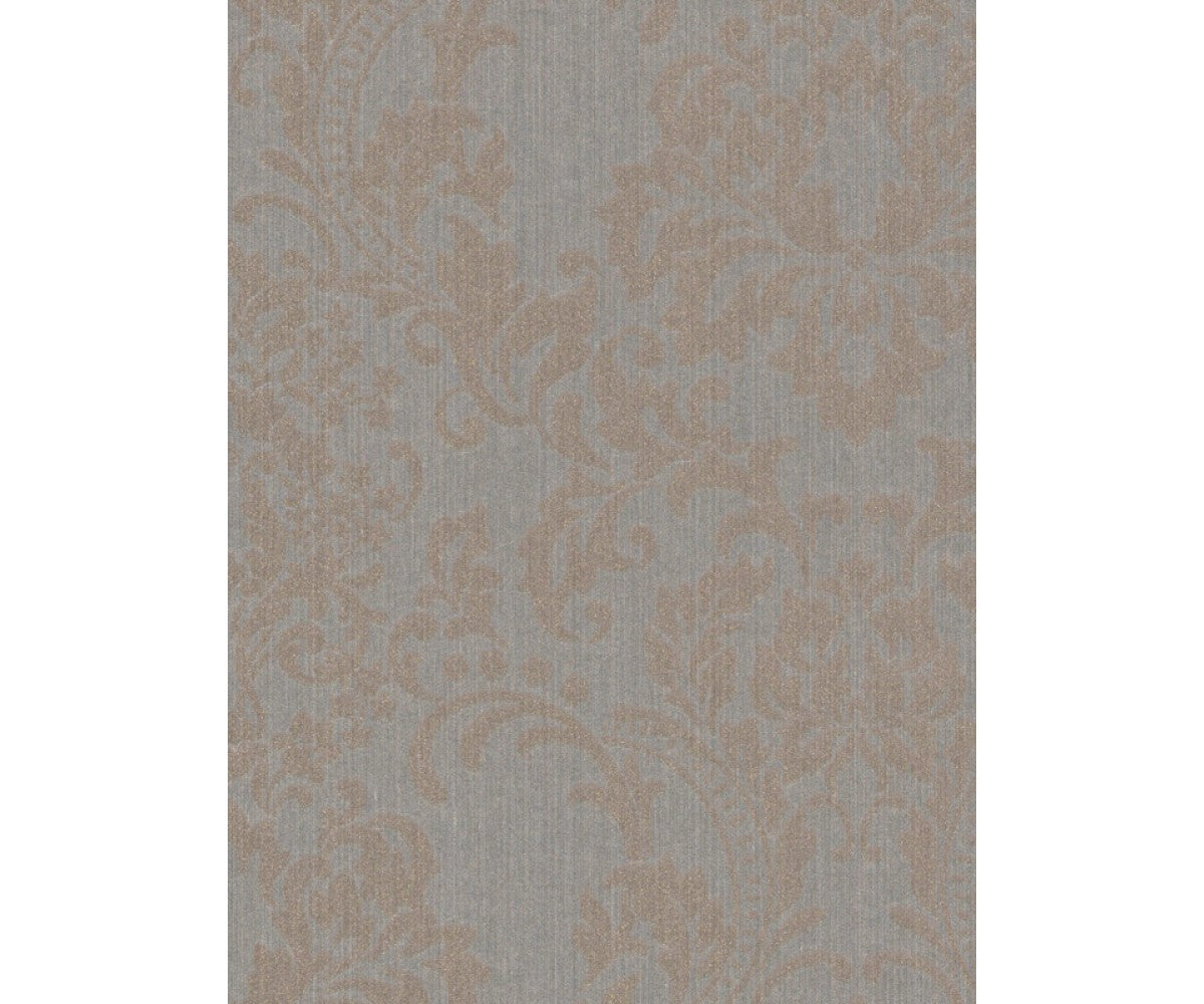 Baroque Textured Damask Metallic Brown 290540 Wallpaper