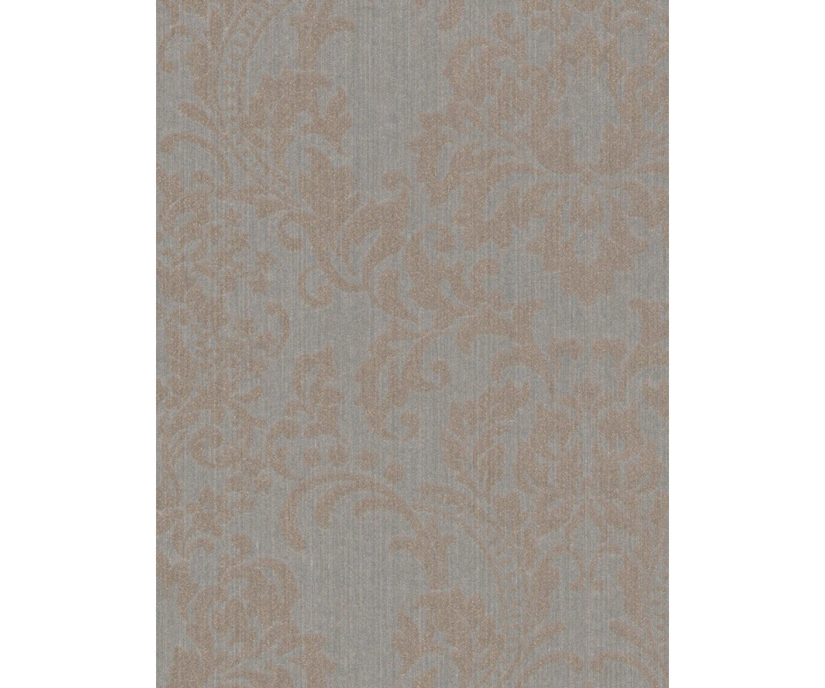 Baroque Textured Damask Metallic Brown 290540 Wallpaper