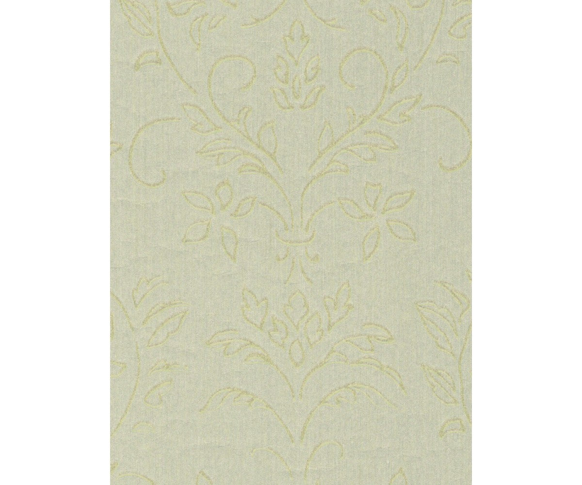 Floral Scroll Textured Metallic Green 290632 Wallpaper