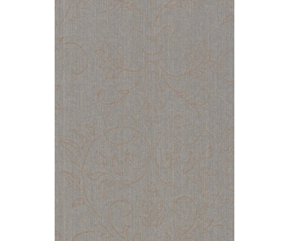 Floral Scroll Textured Metallic Brown 290649 Wallpaper