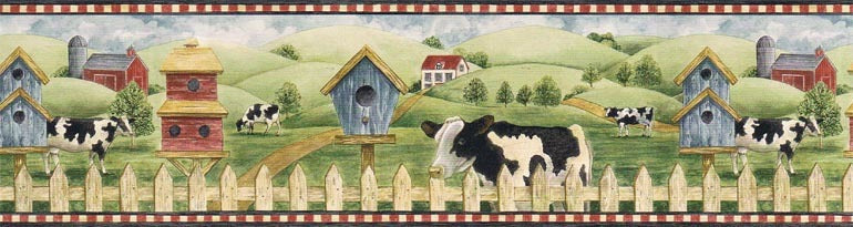 Cows  Farm AFR7123 Wallpaper Border