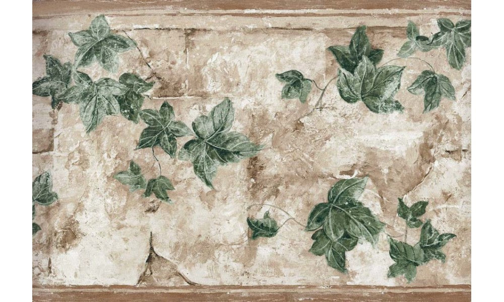 Brown Wall Palm Leaves TK6345 Wallpaper Border