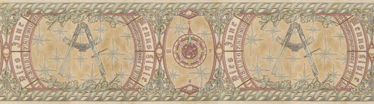 Map Clock AS300304B Wallpaper Border