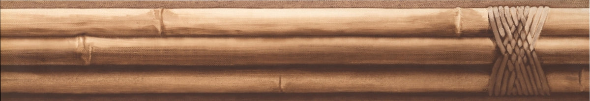 Bamboo Sticks Tied Beige Brown HH8312B Wallpaper Border