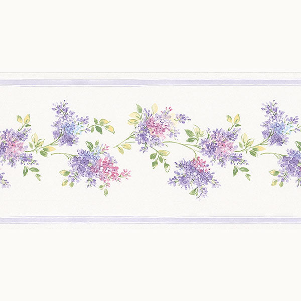 Purple Bouquet Vine FK78459 Wallpaper Border