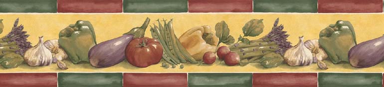 Peas Tomato KF76661 Wallpaper Border