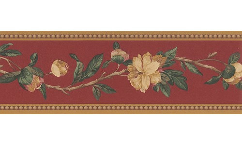 Gold Flower Vine VS105830 Wallpaper Border
