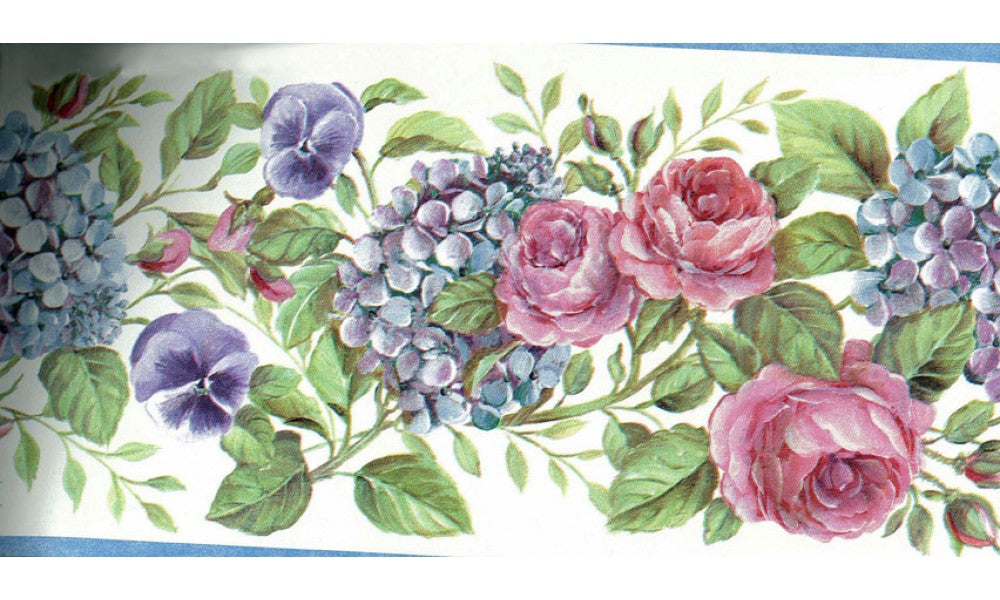 Lavender Pink Roses GU92101 Wallpaper Border
