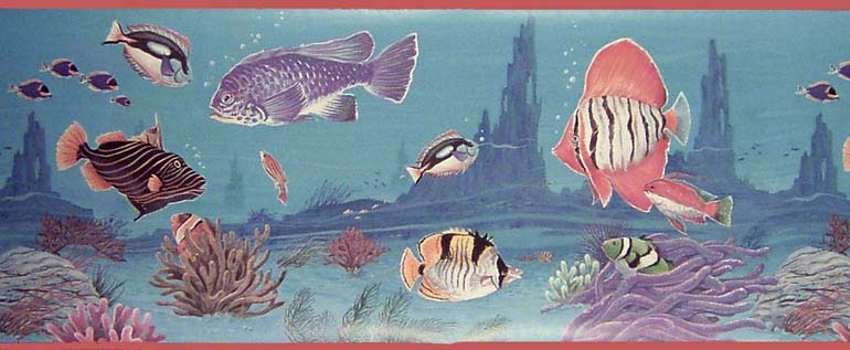 Coral Reef Water B2154TN Wallpaper Border