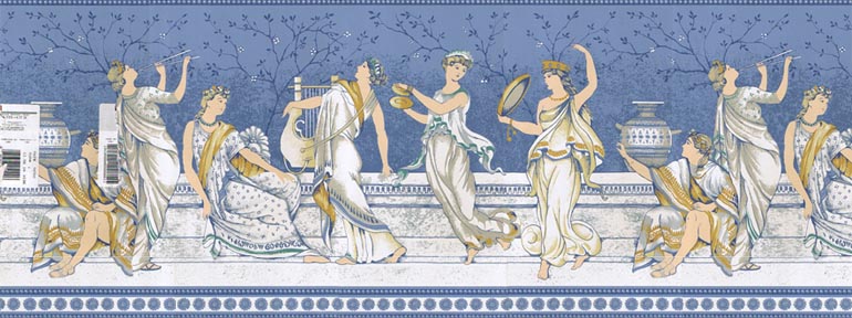 Old Greec Women Music 547541 Wallpaper Border