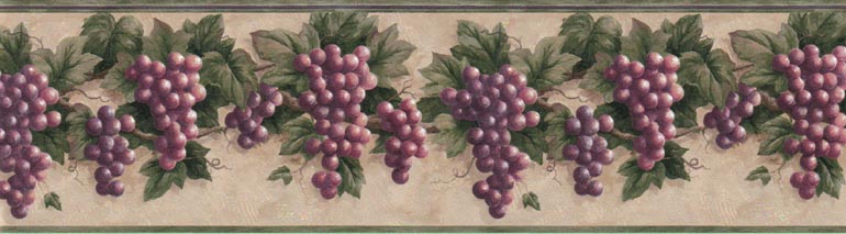 Red Grape Ivy VC826B Wallpaper Border