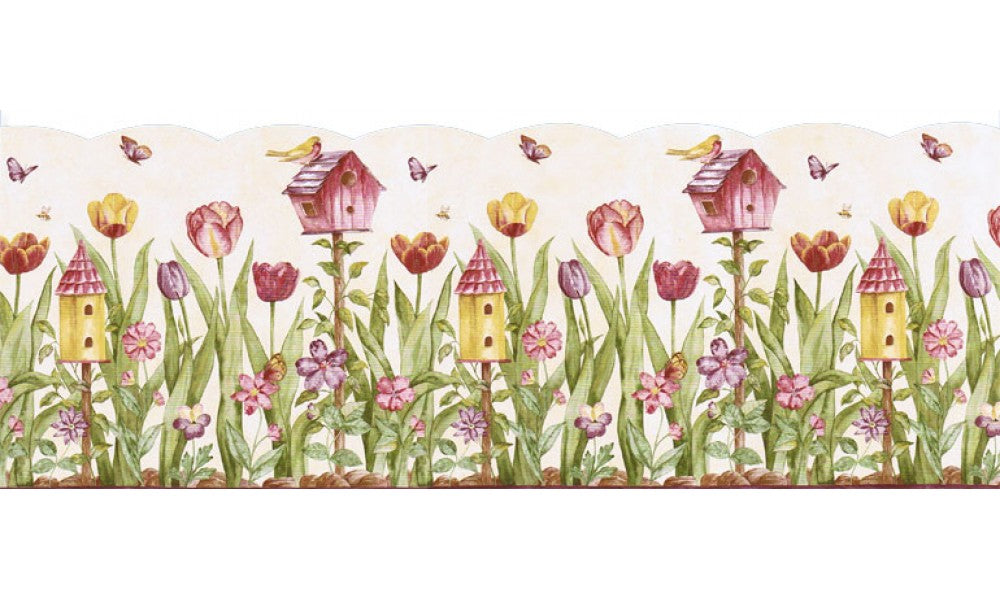 Birds House KS11689DB Wallpaper Border
