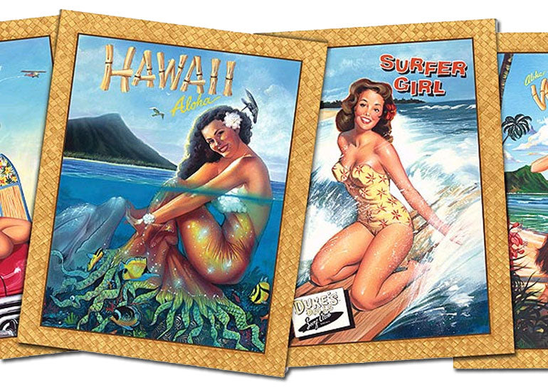 Surfer Girl Girl PB58015DB Wallpaper Border