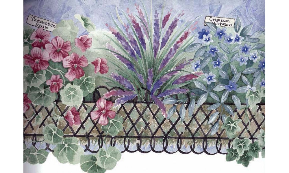 Violet Pink Garden 5803650 Wallpaper Border