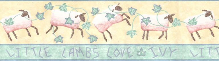 Little Lambs Lamb CK5121B Wallpaper Border