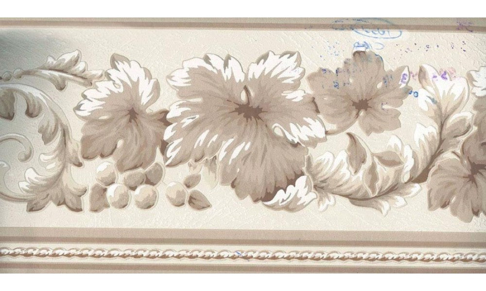 Floral Beige 92234 Wallpaper Border