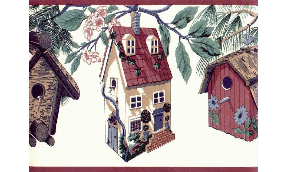 Birds House B2232TL Wallpaper Border