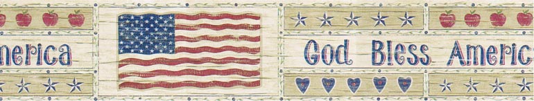 Americana Flags B5806900 Wallpaper Border