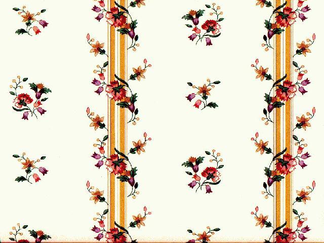 Flowers Stripes 4373 Wallpaper