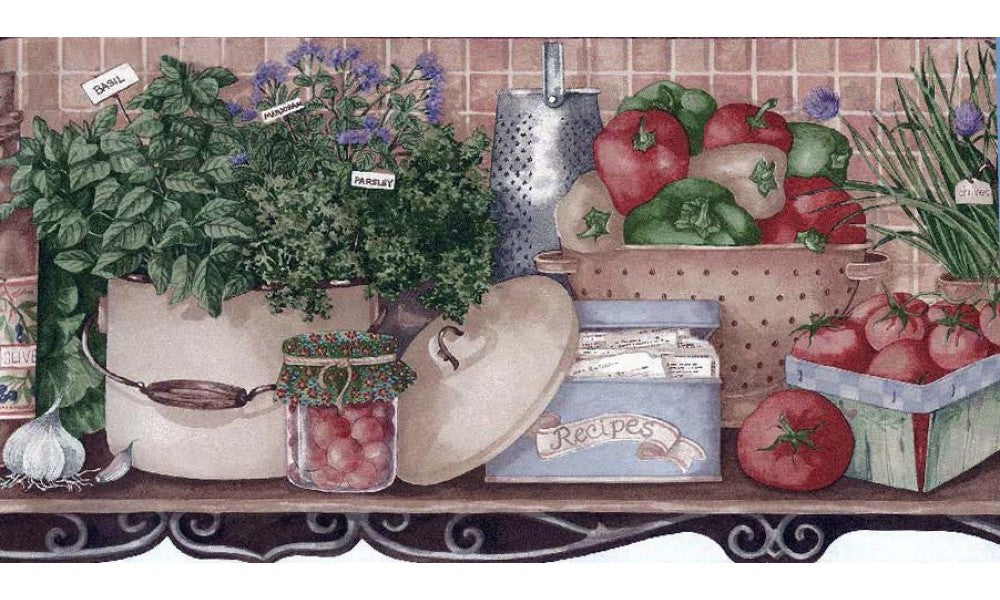 Fresh Vegetable Recipes SMBDC5252 Wallpaper Border